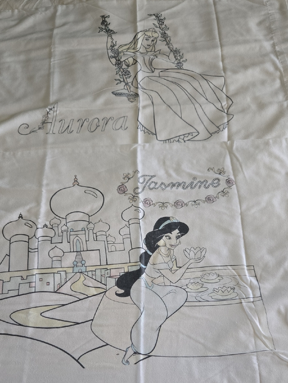 Disney Princess Pillowcases - Aurora & Jasmine